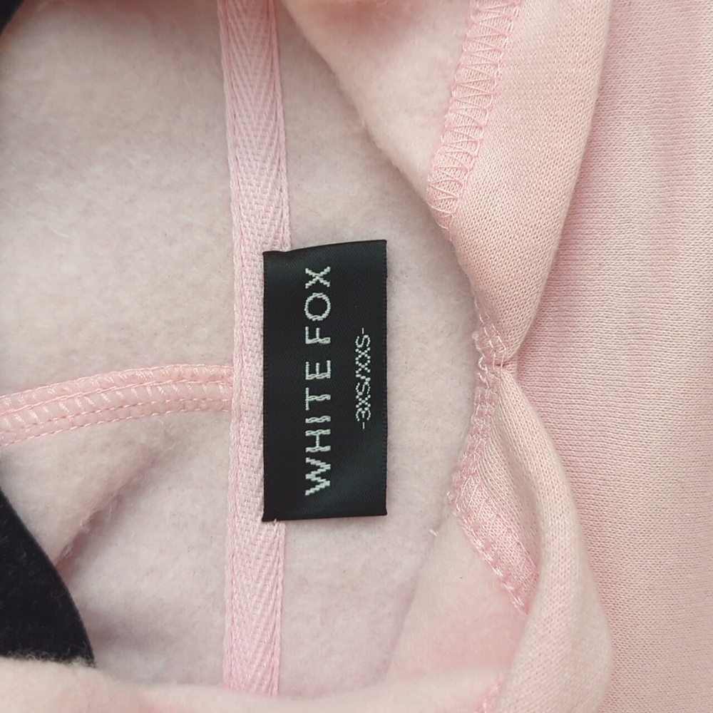 NWOT White Fox Pink Hoodie with Logo Size XXS - Picture 3 of 6